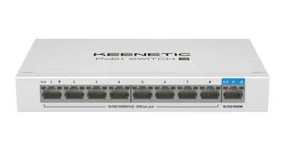 Keenetic PoE+ Switch 9 Gigabit 8 puertos PoE+ 120W