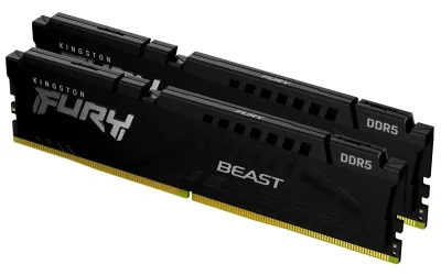 Kingston FURY Beast 64GB (2x32GB) DDR5-6000 CL30 XMP Black
