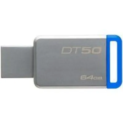 Kingston Technology DataTraveler 50 64GB unidad flash USB USB tipo A 3.2 Gen 1 (3.1 Gen 1) Azul, Plata