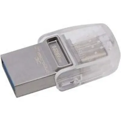 Kingston Technology DataTraveler microDuo 3C 128GB unidad flash USB USB Type-A / USB Type-C 3.2 Gen 1 (3.1 Gen 1) Plata