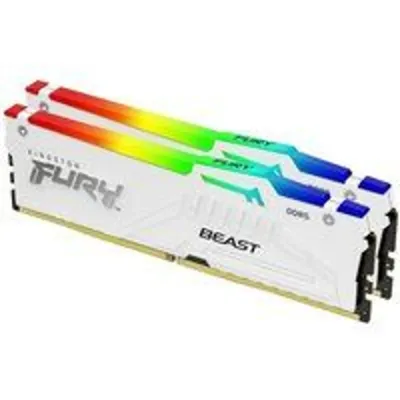 Kingston Technology FURY Beast 64GB 6400MT/s DDR5 CL32 DIMM (Kit de 2) White RGB EXPO