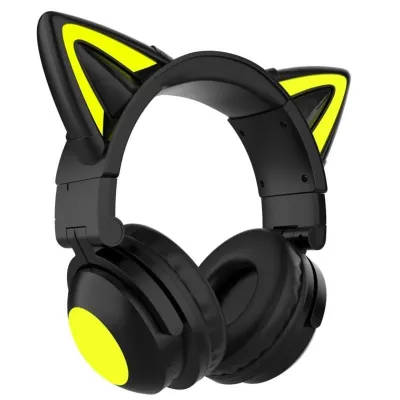 Kinsi 2S Auriculares Gaming RGB Orejas de Gato Negros