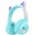 Kinsi AKZ-02 Auriculares Inalámbricos Orejas Gato RGB Azul