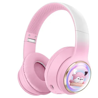 Kinsi AKZ-56 Auriculares Inalámbricos Dibujos Animados Ciervo Rosa