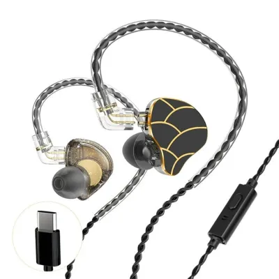 Kinsi H818 Auriculares InEar Botón Negro/Dorado