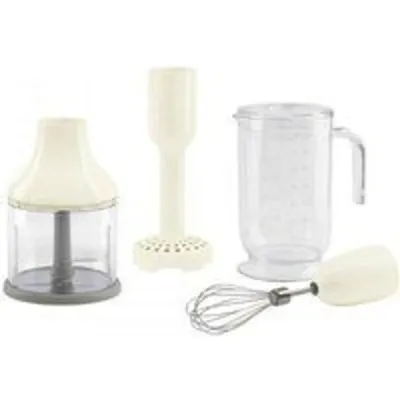 Kit de extensión Smeg HBAC11CR, acero inoxidable, 1.4L, picadora 0.5L, vaso y batidor, crema transparente