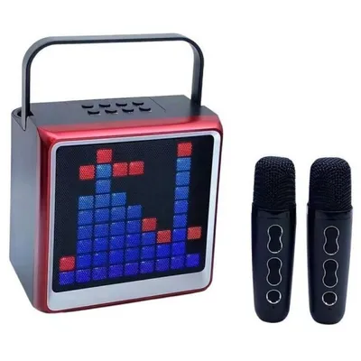 Klack Altavoz Karaoke Bluetooth Portátil RGB LED Rojo