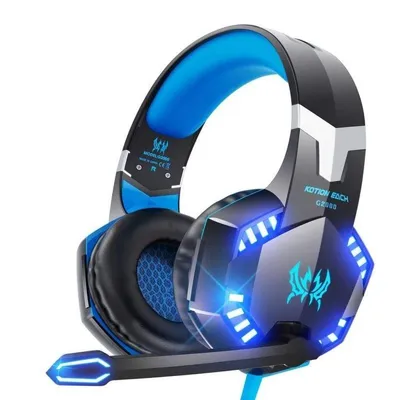 Klack Auriculares Gaming LED PS4/PC/Xbox Azul