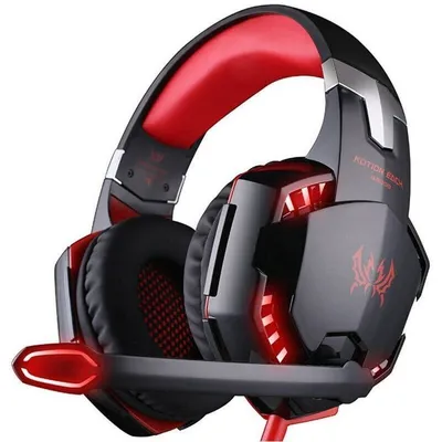 Klack Auriculares Gaming LED Rojo para PS4/PC/Xbox