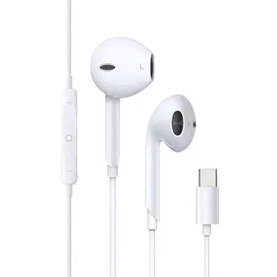 Klack Auriculares Intrauditivos USB-C con Cable Blanco