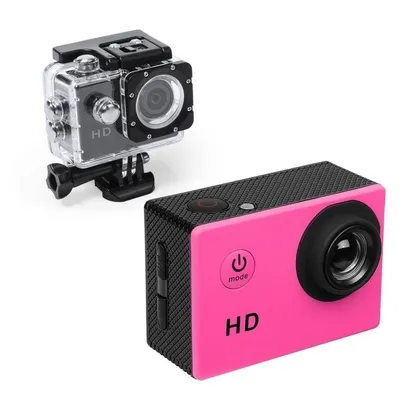 Klack Cámara Acción Deportiva 1080p Impermeable Rosa