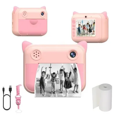 Klack Cámara Instantánea Digital sin Tinta para Niños Rosa