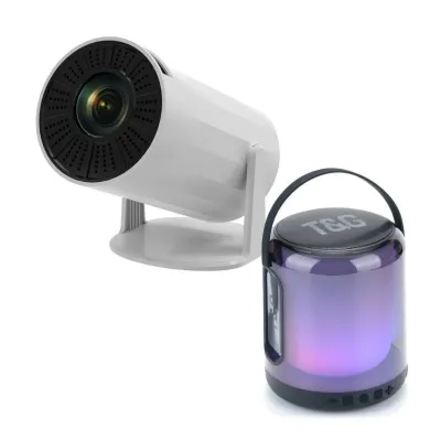 Klack TG-376 Mini Proyector 4K con Altavoz y Android