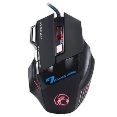 Klack X7 Ratón Gaming LED Ergonómico 7 Botones 5500 DPI