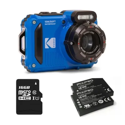 Kodak Pixpro WPZ2 Cámara Digital Azul Pack con 2 Baterías y Tarjeta SD 16GB