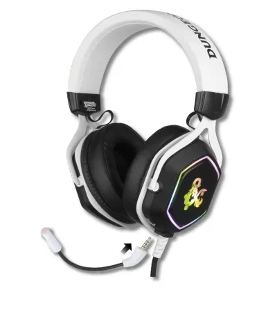 Konix 82381120335 auricular y casco Auriculares Alámbrico Diadema Juego USB tipo A Negro, Blanco