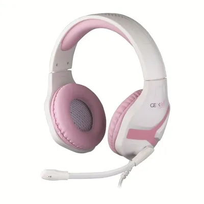 Konix Geek Girl Crystal Auriculares Alámbricos Rosa/Blanco