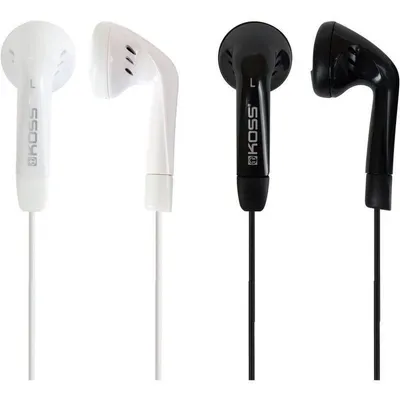 Koss KE7 Set 2 Auriculares Cable Blanco/Negro