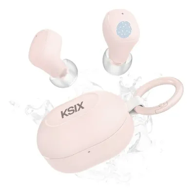 KSIX Neutron Auriculares Inalámbricos USB-C 4h+16h Rosa