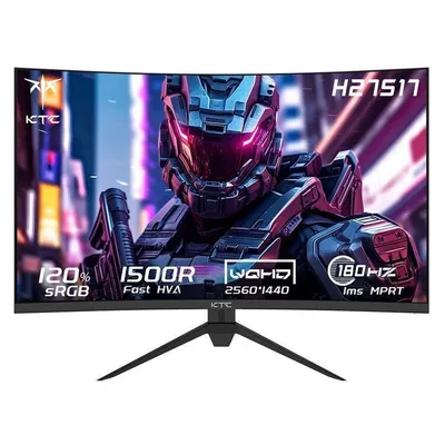 KTC H27S17 Monitor LED QHD 27 pulgadas 180Hz FreeSync Premium Curvo
