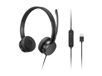 Lenovo 4XD1K18260 auricular y casco Auriculares Alámbrico Diadema Música/uso diario USB tipo A Negro