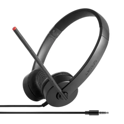 Lenovo Stereo Analog Auriculares Alámbrico Oficina Negro