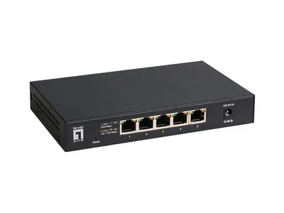 LevelOne GEU-0525 Switch No Administrado 2.5G Ethernet Negro
