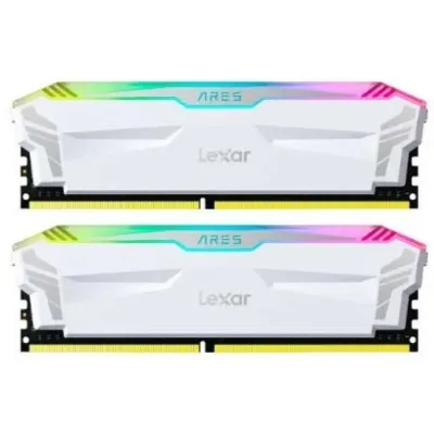 Lexar ARES RGB DDR5 6400MHz 32GB (2x16GB) CL32 Memoria RAM Blanca