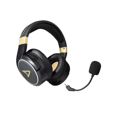 Lexip Metaltech Auriculares Inalámbrico y alámbrico Diadema Juego Negro, Oro