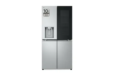 LG InstaView GMG861MBAE nevera puerta lado a lado Independiente 508 L E Negro, Acero inoxidable