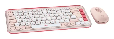 Logitech POP ICON COMBO Teclado y Ratón Bluetooth Rosado