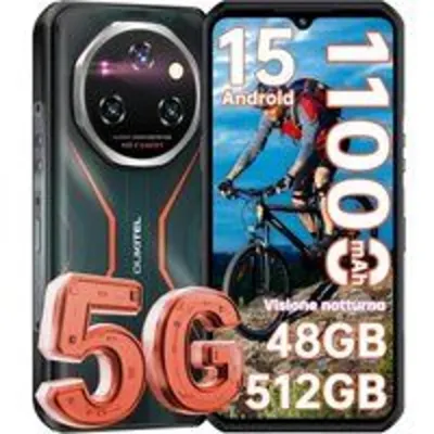 Móvil OUKITEL WP55 Pro 5G 16GB 512GB Dual SIM Batería 11000mAh IP68 120Hz NFC Android Negro/Rojo