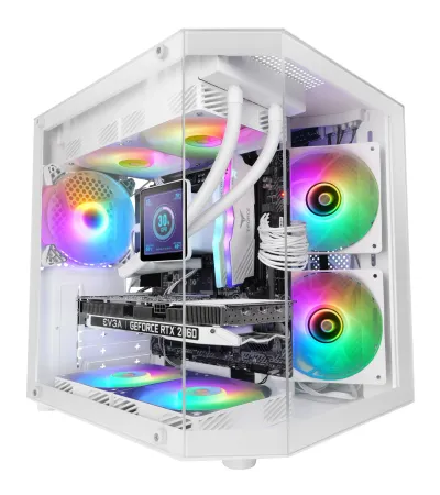 Mars Gaming MC-3TLITEW Mini Tower Blanco