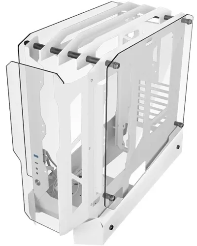 Mars Gaming MC-EDGE Open Air ATX Triple Cristal 240mm Blanco