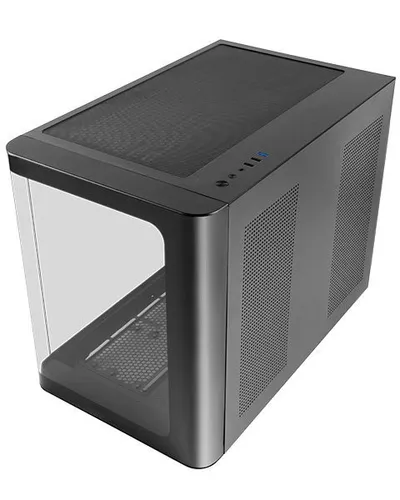 Mars Gaming MC-FUSIONM Caja Micro-ATX Ventana Cristal Templado Frontal Curvo Refrigeración Líquida Negro
