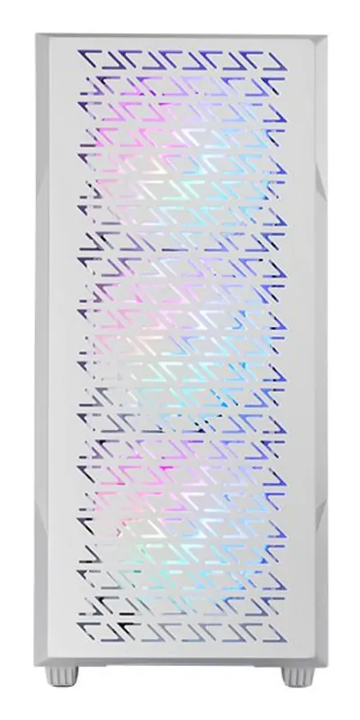 Mars Gaming MC-GEO Caja Gaming ATX Ventiladores FRGB Rainbow 12cm Ventana Cristal Templado Soporte Refrigeración Líquida Blanco