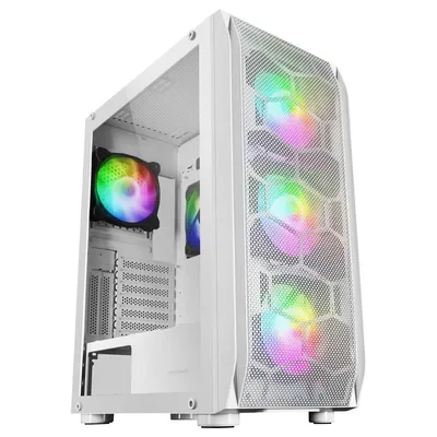 Mars Gaming MC-KX Torre Gaming Premium E-ATX Sistema CPU Freezer 5 Ventiladores ARGB Controladora RF Frontal Mesh Blanco