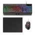 Mars Gaming MCP124 Combo Gaming 3en1 Teclado H-Mech RGB Ratón 3200DPI Switches HUANO Alfombrilla Nanotextil 360x260mm