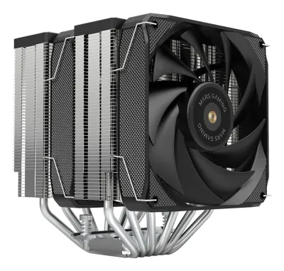Mars Gaming MCPU-XU6 Disipador CPU Doble Torre 350W 2x Ventiladores Híbridos FDB Cobre