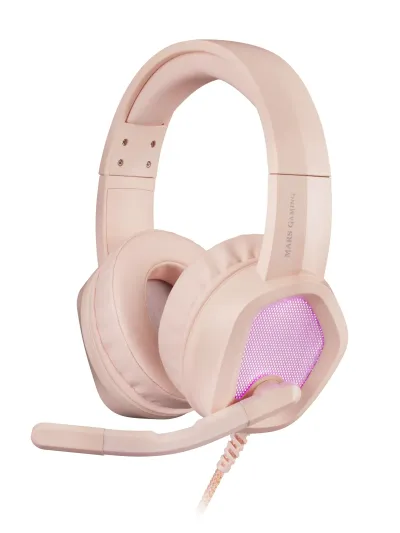 Mars Gaming MH320P Rosa Auriculares RGB Flow con Micrófono