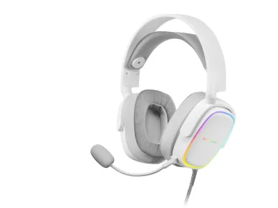 Mars Gaming MHAX Blanco Auriculares Gaming RGB Micrófono Extraíble HiFi