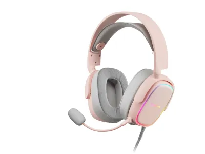 Mars Gaming MHAX Rosa Auriculares Gaming RGB Micrófono Extraíble HiFi Multiplataforma