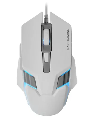 Mars Gaming MM024 Blanco - Ratón Gaming 4000 DPI RGB Flow