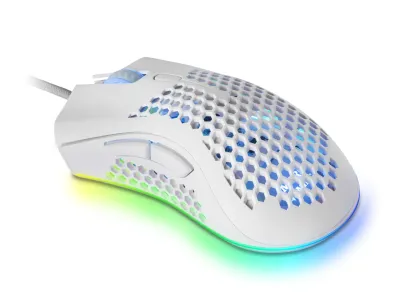 Mars Gaming MMEX Ratón Gaming RGB 32K DPI Switches Ópticos Blanco