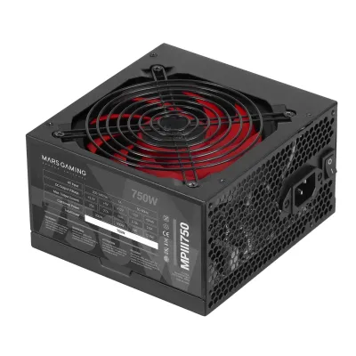 Mars Gaming MPIII750 Fuente Alimentación PC ATX 750W Digital APFC Ventilador FDB