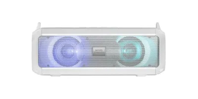 Mars Gaming MSB-XT, Altavoz Portátil + Barra de Sonido 2en1, Iluminación RGB Dinámica, Sistema de Sonido 4 Drivers 20W, Altavoz Bluetooth 5.3 + AUX/MicroSD/USB/Radio FM, Blanco