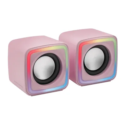 Mars Gaming MSCUBEP Rosa Altavoces Gaming RGB Compactos DSP 8W