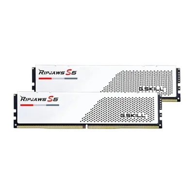 Memoria RAM G.Skill Ripjaws F5-6000J3040G32GX2-RS5W 64GB 2x32GB DDR5 6000MHz CL30 Intel XMP Blanco