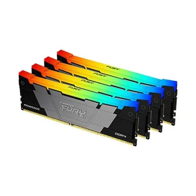 Memoria RAM Kingston FURY Renegade RGB 32GB 4x8GB DDR4 3600MHz CL16 Intel XMP Negro