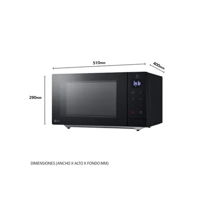 Microondas LG Grill 2 en 1 900W EasyClean Control Táctil Menús Automáticos